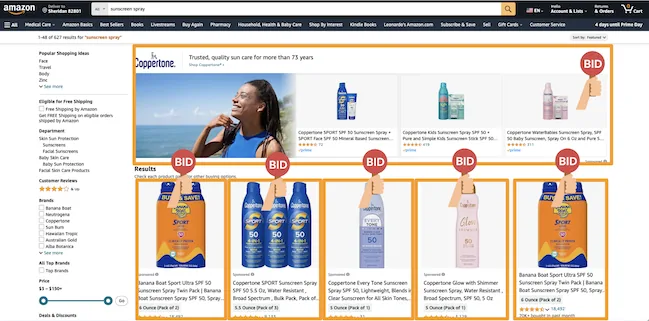 Home page di Amazon con offerte